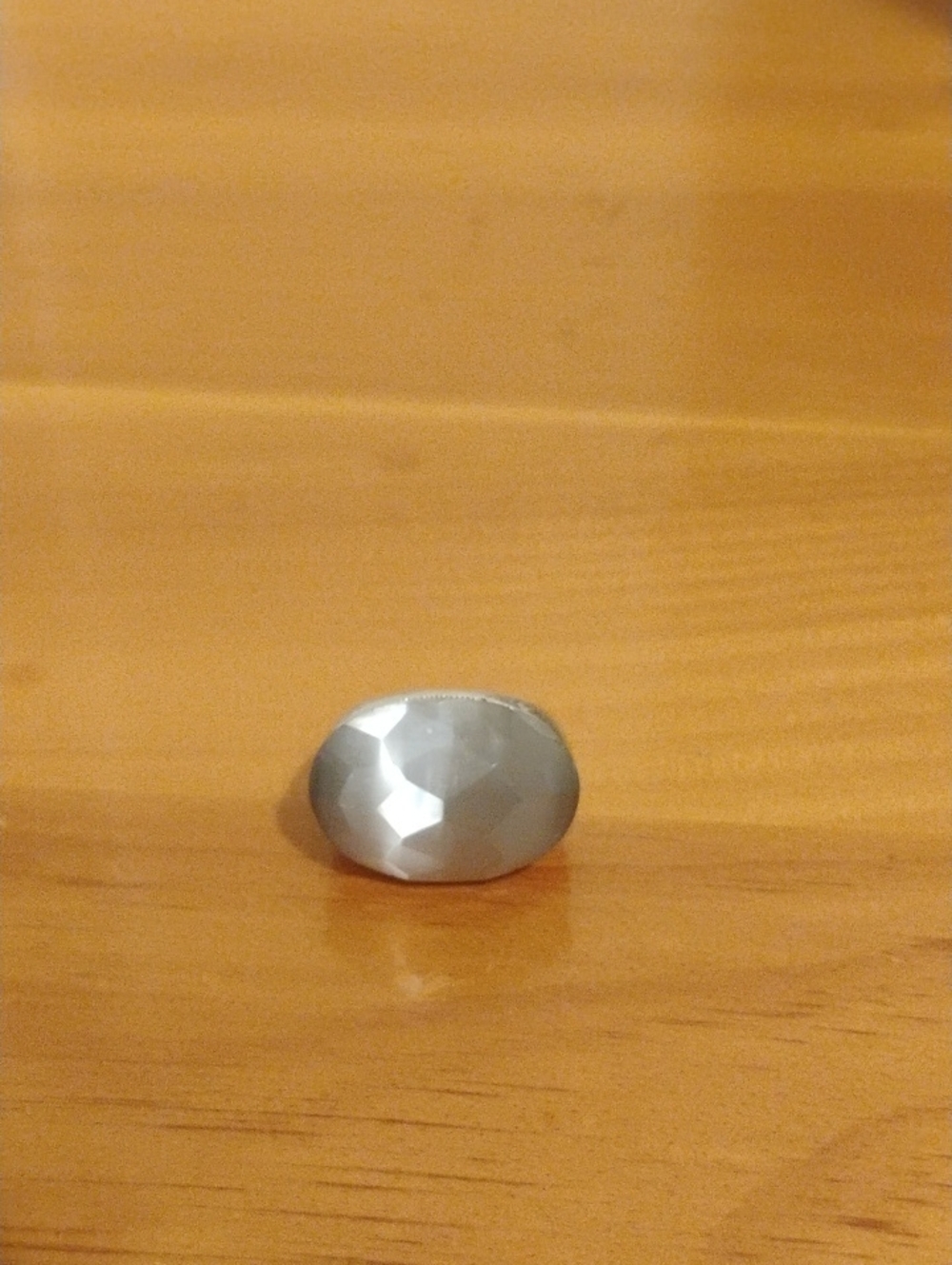 Faceted Accent Stone Decorative Object - Silver